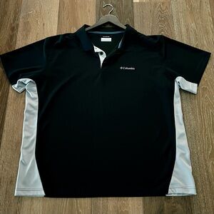 Columbia Omnishade Polo Shirt in Black and Gray. XXL